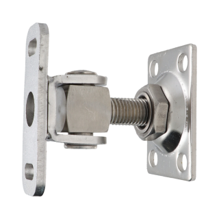Záves M16 s platňou 75 x 55 mm, 90°, nastaviteľný, nerez