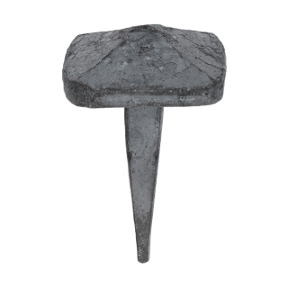 Kovaný klinec, hlavička 27 x 27 x 12 mm, hrot 7 x 7 x 34 mm
