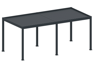 Bioklimatická pergola, hliníková 3 x 6 m, samostatne stojaca