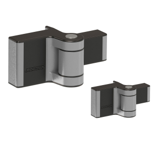 Záves pre krídlové bránky do 60 kg/1 m, do 180°, Silver