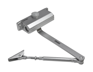 Hydraulický zatvárač, max dvere 850 mm a 45 kg, Al, šedý