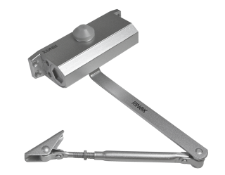 Hydraulický zatvárač, max dvere 900 mm a 60 kg, Al, šedý