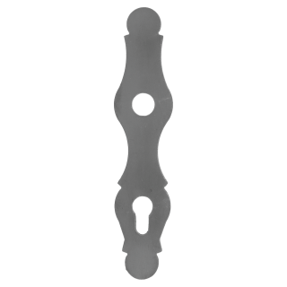 Štít kovaný 240 x 52 x 3 mm, rozteč 90 mm, otvor ø 20 mm
