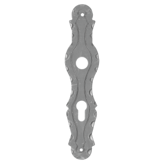 Štít s otvormi 260 x 57 mm, rozteč 72 mm, otvor ø 20 mm