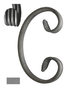 Céčko 100 x 60 mm, 12 x 6 mm, hladké, široké rozkutie