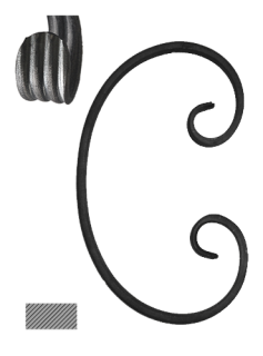 Céčko 220 x 130 mm, 12 x 6 mm, hladké, široké rozkutie
