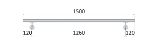 Madlo ø 42,4 x 1500 mm, brúsená nerez AISI 304