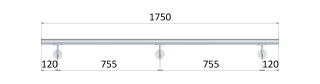 Madlo ø 42,4 x 1750 mm, brúsená nerez AISI 304