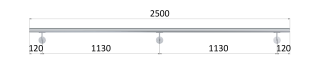 Madlo ø 42,4 x 2500 mm, brúsená nerez AISI 304