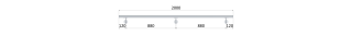 Madlo ø 42,4 x 2000 mm s ukončením, brúsená nerez AISI 316