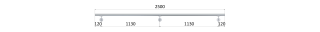 Madlo ø 42,4 x 2500 mm s ukončením, brúsená nerez AISI 316
