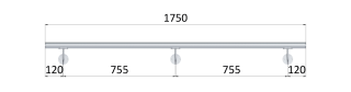 Madlo ø 42,4 x 1750 mm, leštená nerez AISI 304