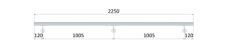 Madlo ø 42,4 x 2250 mm, leštená nerez AISI 304