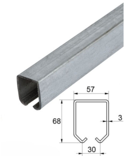 Profil GRANDE 57 x 68 x 3 x 4000 mm