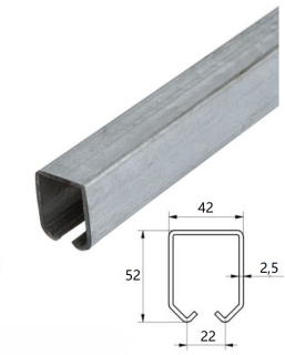 Profil MEDIO 42 x 52 x 2,5 x 2000 mm