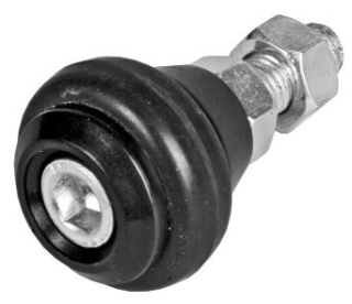 Polyamidové vodiace koliesko ø 43 mm s gumovým krúžkom