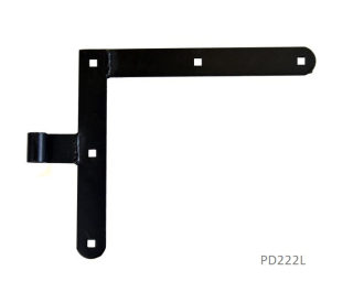 Kovanie 250 x 290 mm, pre čap ø 14 mm, čierny lak, ľavé