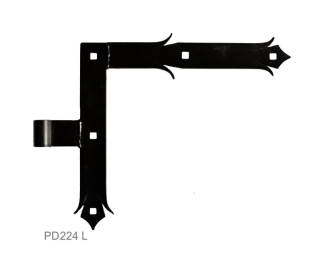 Kovanie ozdobné 250 x 290 mm, pre čap ø 14 mm, čierny lak