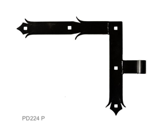 Kovanie ozdobné 250 x 290 mm, pre čap ø 14 mm, čierny lak