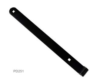 Kovanie 400 x 35 x 4 mm, otvor ø 14 mm, povrch čierny lak