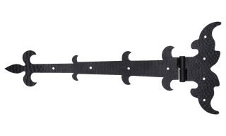 Kovanie ozdobné, 225 x 522 x 3 mm, pravé, RAL 9005 matná