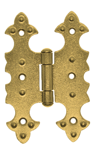 Záves ozdobný, zlatý, 80 x 50 mm