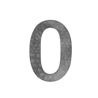 Číslo domové 0, 120 x 80 x 3 mm, zdobené, bez úpravy