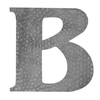 Domové písmeno B, 170 x 170 mm, zdobené, bez úpravy