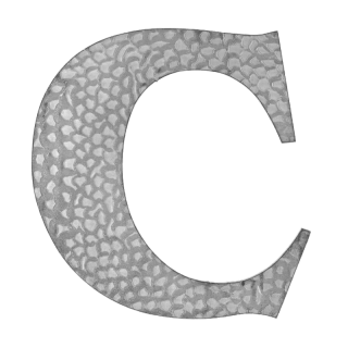 Domové písmeno C, 170 x 160 mm, zdobené, bez úpravy