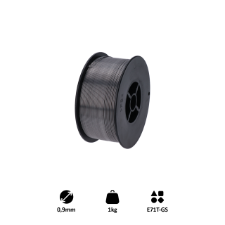 Drôt zvárací FLUX - 0,9 mm, 1 kg, MIG (Flux/FCAW)