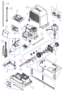 PD2189A0001 Hriadeľ odblokovacia RO600, RBS