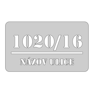 Domové číslo, vzor 005, materiál: hliník