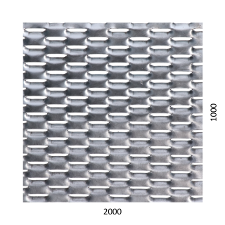 Ťahokov Fe, 2000 x 1000 x 1,5 mm, oko 47 x 18 mm
