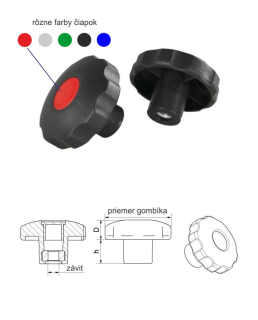 Aretačná matica, ø 30 x 20 mm, M8, polyamid Farba ZPOM Zelená