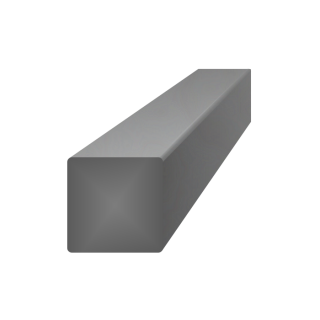 Tyč štvorcová plná 25 x 25 x 6000 mm, čierna S235, hladká