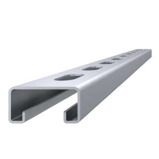 Dierovaný C profil, 41 x 21 x 1,5 x 3000 mm, pozinkovaný
