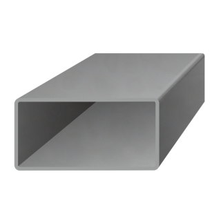 Uzavretý profil 60 x 20 x 2 x 6000 mm, čierny S235, hladký