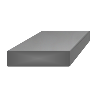 Tyč plochá plná 50 x 6 x 6000 mm, čierna S235, hladká