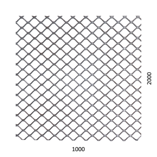 Ťahokov Zn 1000 x 2000 x 1,5 mm, oko 20 x 15 mm