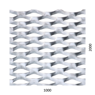 Ťahokov Zn 1000 x 2000 x 1,5 mm, oko 62 x 25 mm, mostík 9 mm