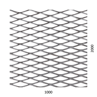 Ťahokov Fe 1000 x 2000 x 2 mm, oko 42 x 12 mm, mostík 3 mm