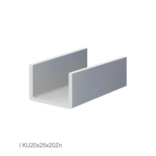 U-profil 20 x 25 x 20 x 2 x 6000 mm, žiarovo zinkovaný
