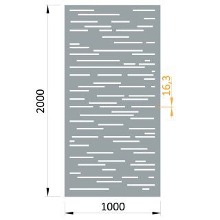 Hliníkový plech 1000 x 2000 x 3 mm, vzor 8311, bez úpravy