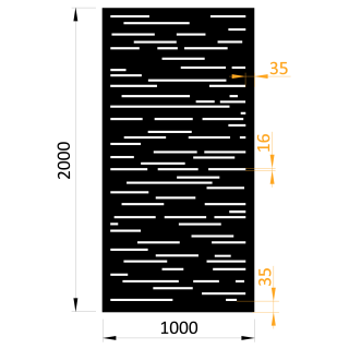 Plech vzor 8311, 1000 x 2000 x 2 mm, bez povrchovej úpravy