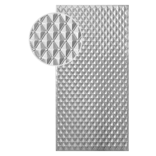 Plech pozinkovaný, 2000 x 1000 x 1,2 mm, 3D vzor guľa-ihlan