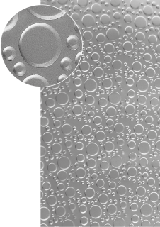 Plech pozinkovaný, 2000 x 1000 x 1,2 mm, 3D vzor kruhy