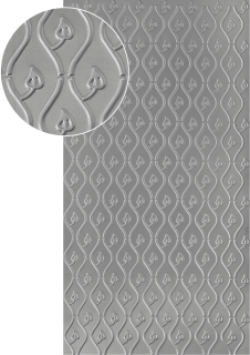 Plech pozinkovaný, 2000 x 1000 x 1,2 mm, 3D vzor listy