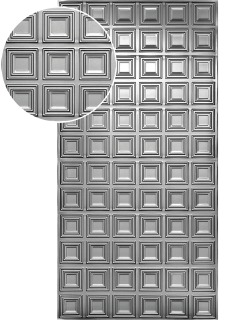 Plech pozinkovaný, 2000 x 1000 x 1,2 mm, 3D vzor štvorec