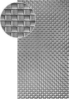 Plech pozinkovaný, 2000 x 1000 x 1,2 mm, 3D vzor pletenina