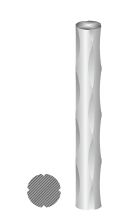 Tyč plná ø 12 x 3000 mm, zdobená, vzor slza